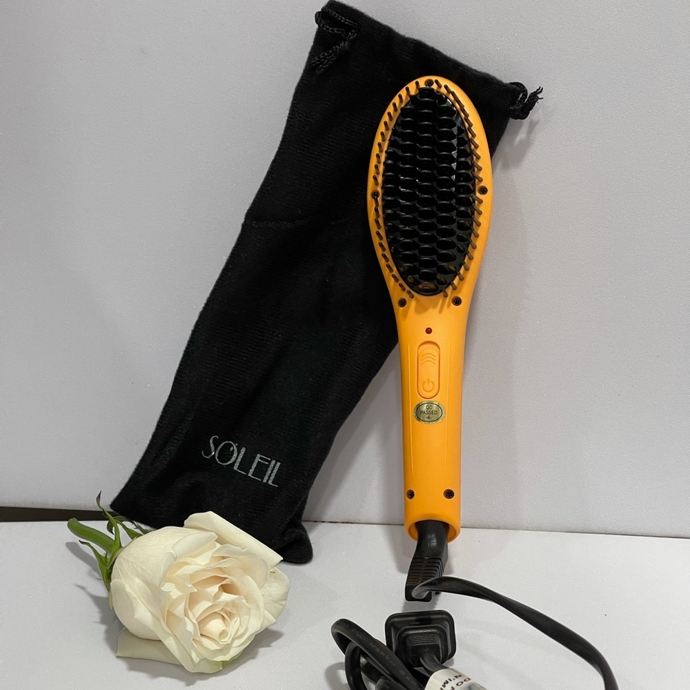 SOLEIL Mini Heat Styling Brush Apricot - Picture 3 of 11